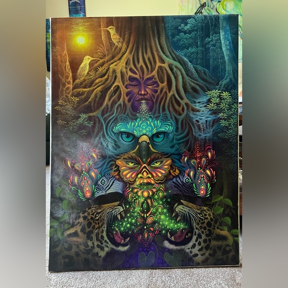 Huge ORIGINAL ayahuasca visionary painting artwork piece